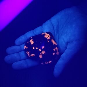 Heart-Shaped Yooperlite UV Reactive